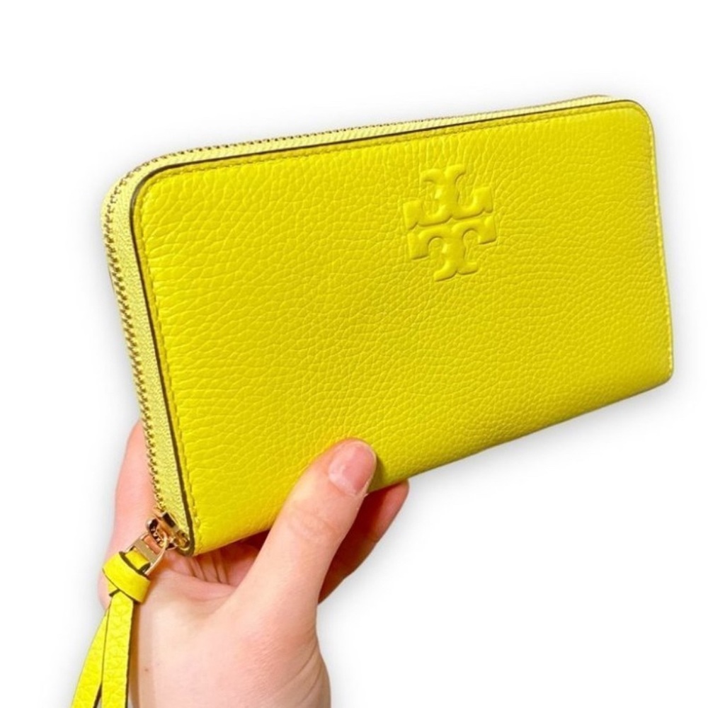 Tory Burch Thea Zip Continental Pebble Leather Wallet - Picture 4 of 9